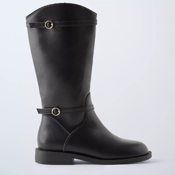 Zara Kids Black Boots - Picture 3 of 6